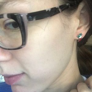 Hot Topic Jewelry - C H R I S T M A S Stocking Stud Earrings Hot Topic Jewelry - C H R I S T M A S Stocking Stud Earrings